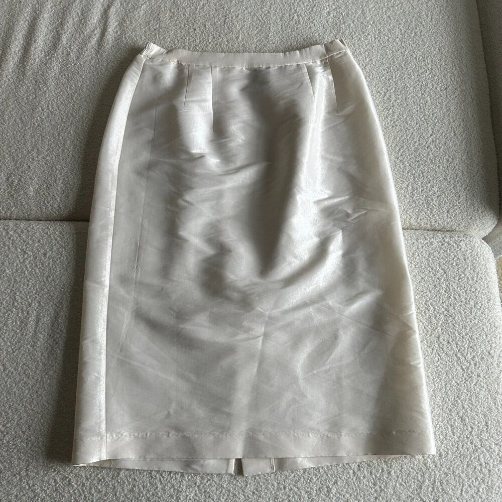 Nicolette‎ Women's White Suit Skirt Size 14W Pencil Skirt Office Wear